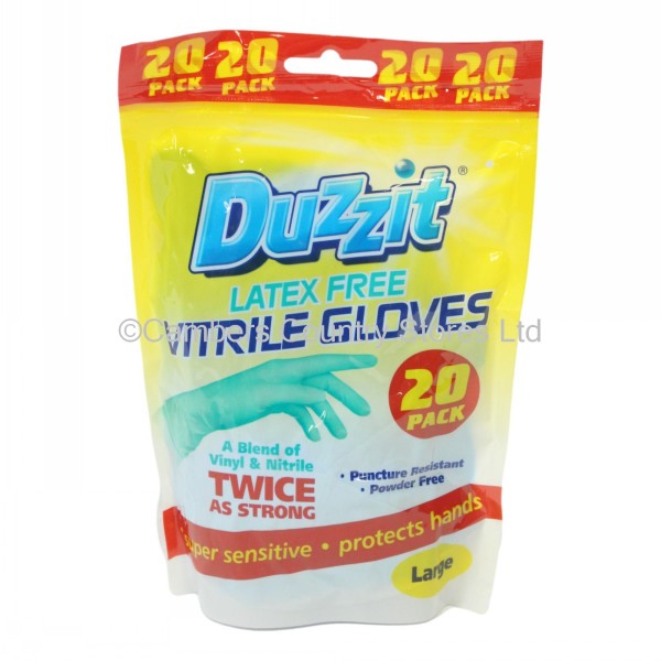 Duzzit Disposable Nitrile Gloves 20 Pack Cambers Country Store